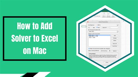 How To Add Solver To Excel On Mac Excel Solver Earn And Excel