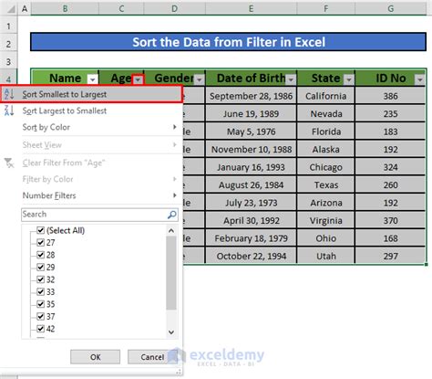 How To Add Sort Button In Excel 7 Methods Exceldemy