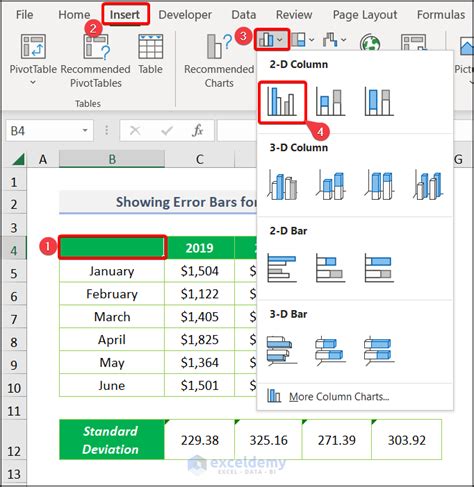 How To Add Standard Deviation Error Bars In Excel 5 Methods Exceldemy