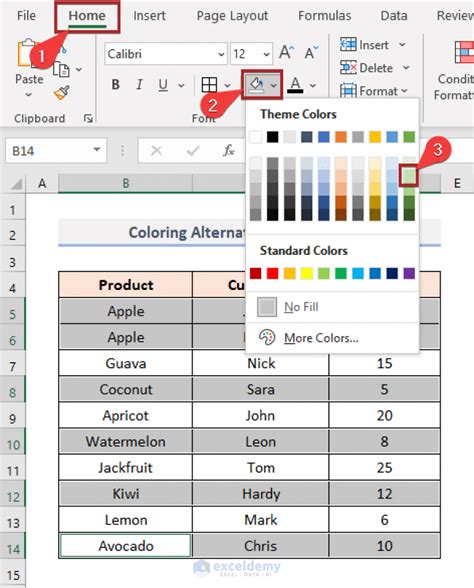 5 Ways Alternate Row Colors