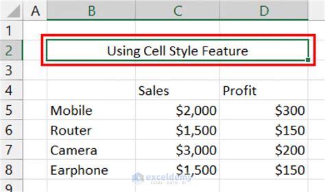 How To Apply Cell Styles Total Input Title In Excel Automate Excel