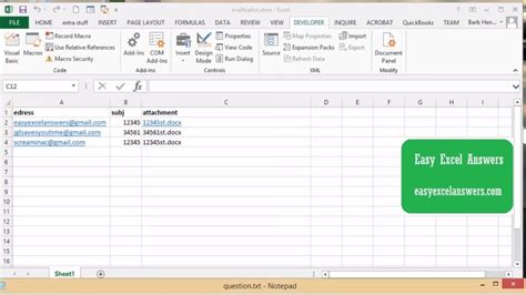 How To Attach An Email To Excel Sheet