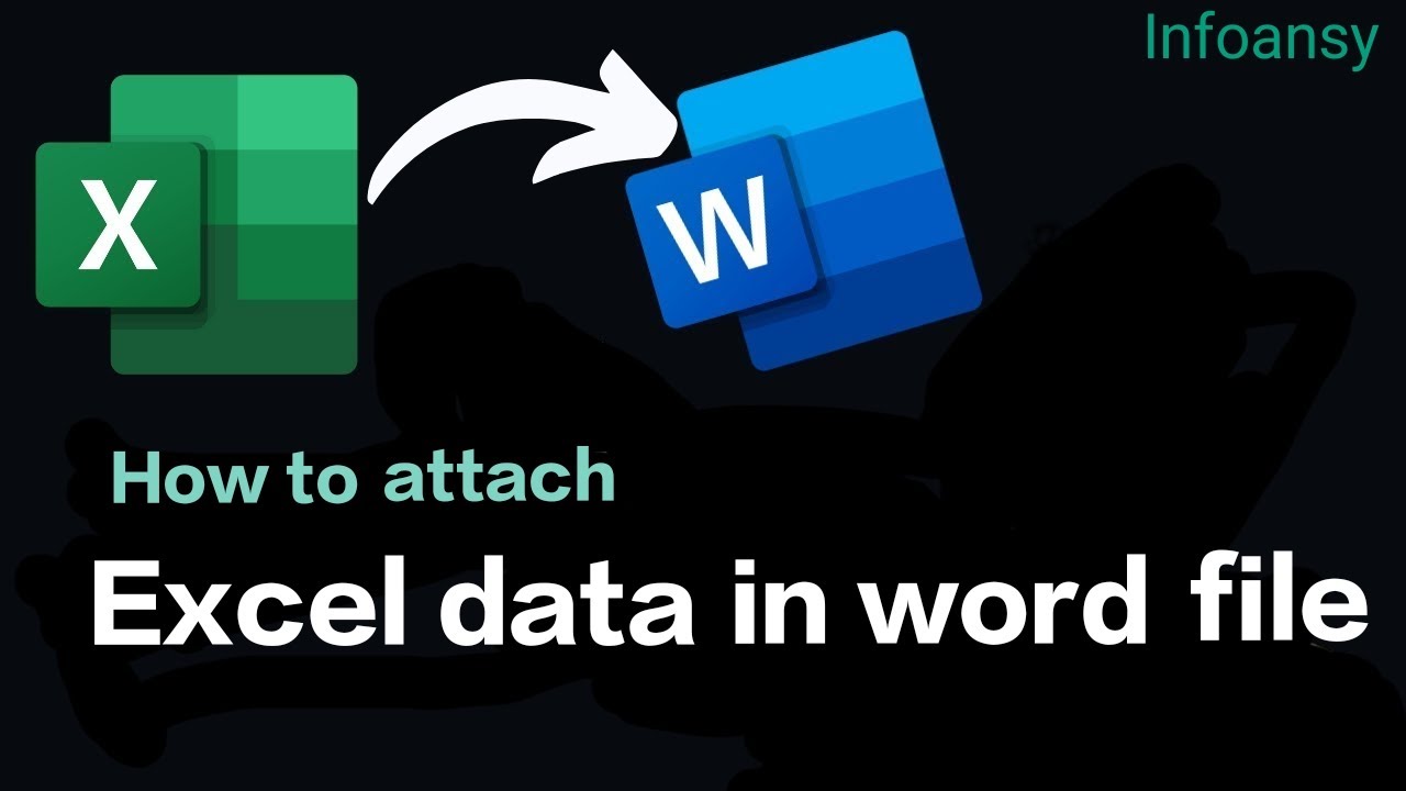 How To Attach Excel Data In Word File Exceltips Infoansy Youtube