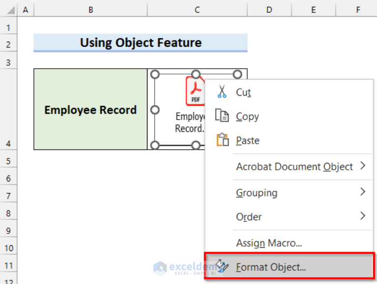 Attach Excel to PDF Easily