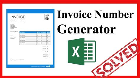 How To Automatically Generate Invoice Number In Excel