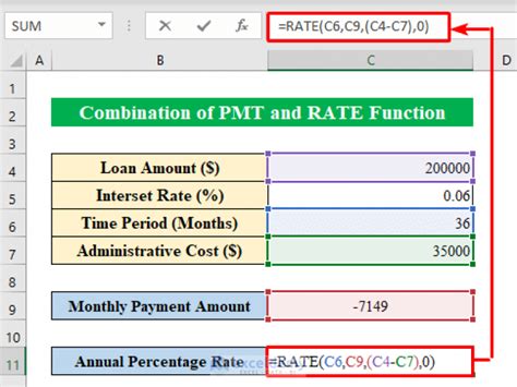 Calculate APR in Excel