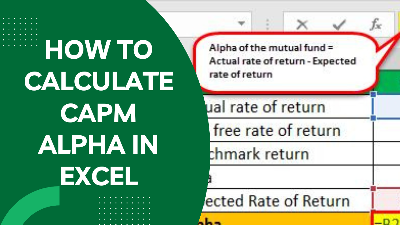 Calculate CAPM Alpha in Excel