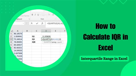 How To Calculate Iqr In Excel Interquartile Range In Excel Earn Amp Excel