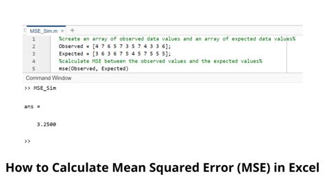 How To Calculate Mean Squared Error Mse In Excel Computing Net