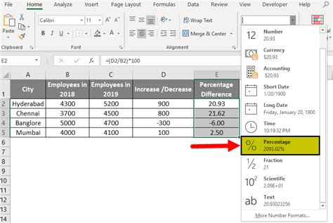 How To Calculate Percentage Difference Excel Haiper