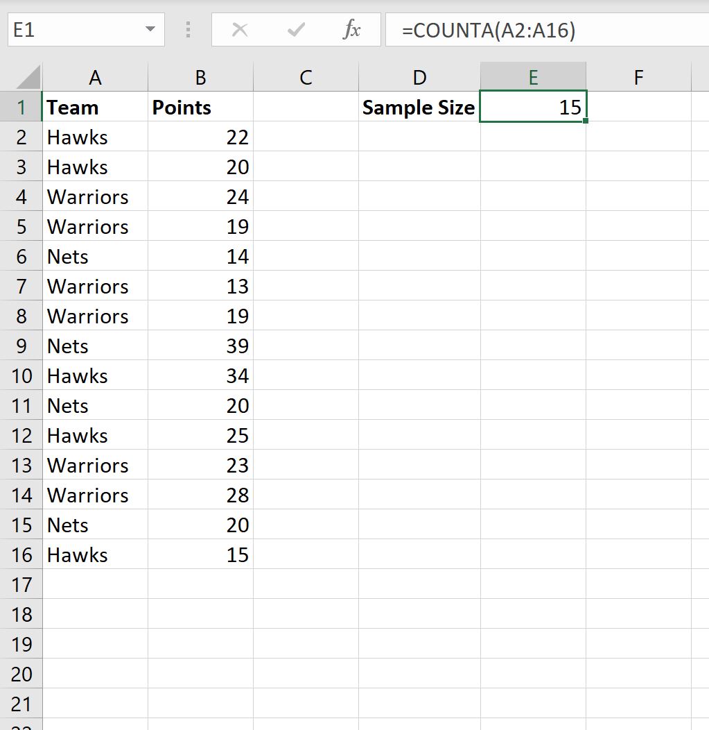 How To Calculate Sample Size In Excel Sheetaki