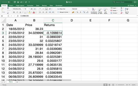 How To Calculate Stock Returns Manually On Excel And On Python