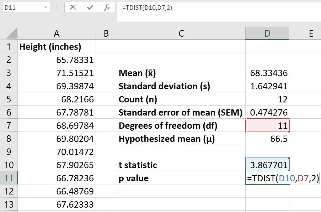 How To Calculate T Statistic In Excel Novuslion Com