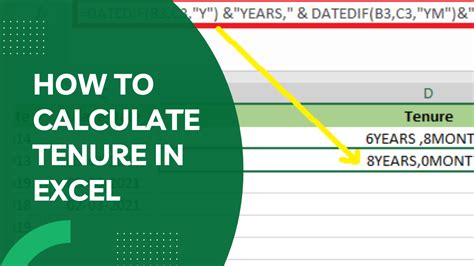 How To Calculate Tenure In Years And Months In Microsoft Excel