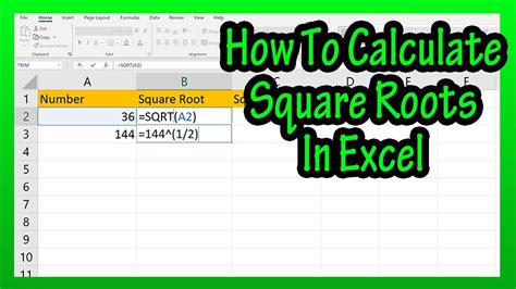 How To Calculate The Square Root In Excel Quickexcel