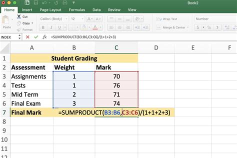 How To Calculate Weighted Average In Excel Sum And Sumproduct Formulas