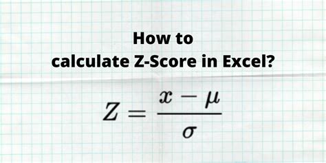 How To Calculate Z Score In Excel Quickexcel