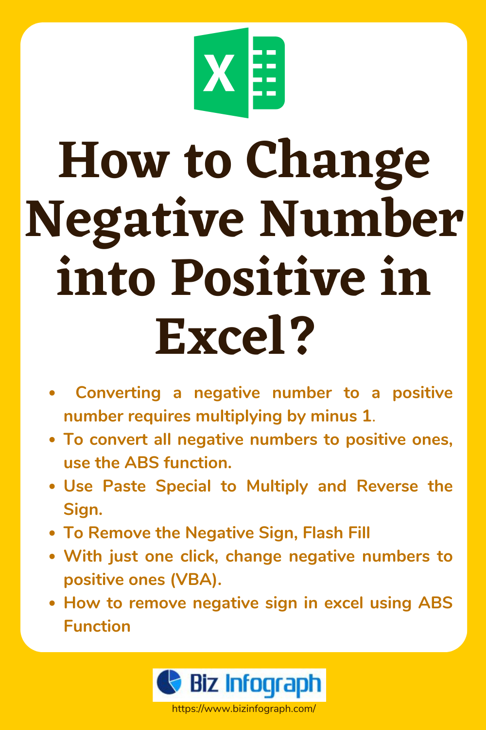 How To Change Negative Number Into Positive In Excel 5 Easy Ways