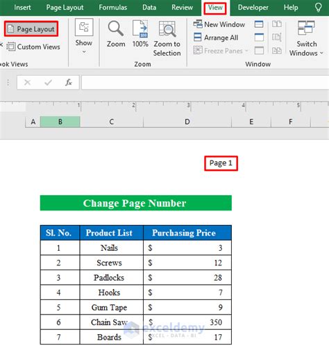 How To Change Page Number In Excel With Easy Steps