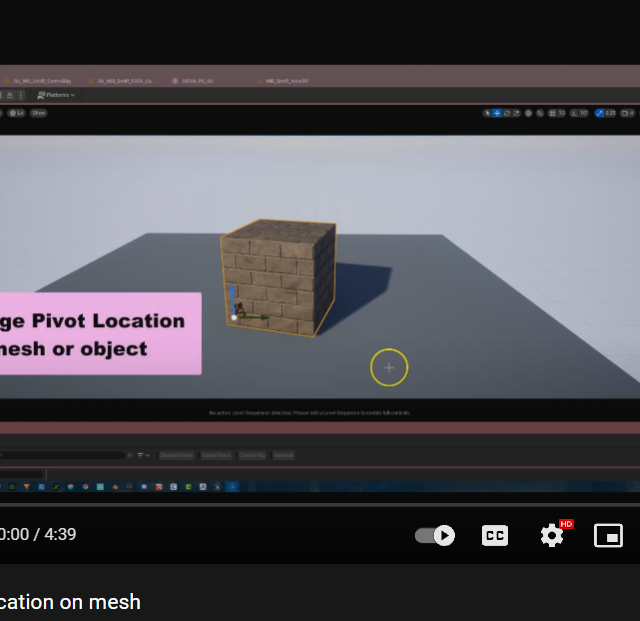 How To Change The Pivot Point Of Any Mesh Unreal Engine 5 Tutorial