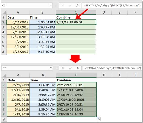 How To Combine Date And Time Into One Cell In Excel