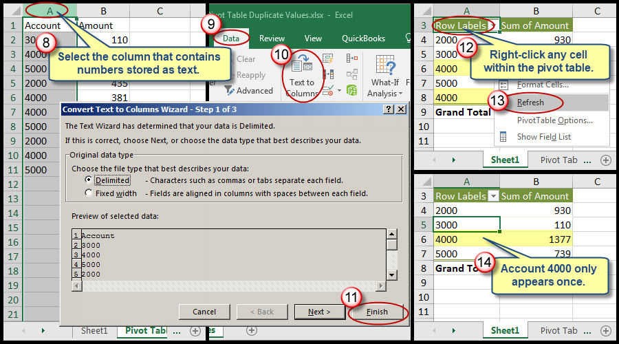 How To Combine Duplicate Data In Pivot Table Printable Online