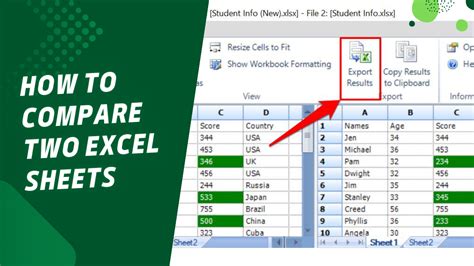 How To Compare Two Excel Sheets A Comprehensive Guide