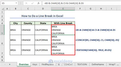 How To Concatenate With A Line Break In Excel