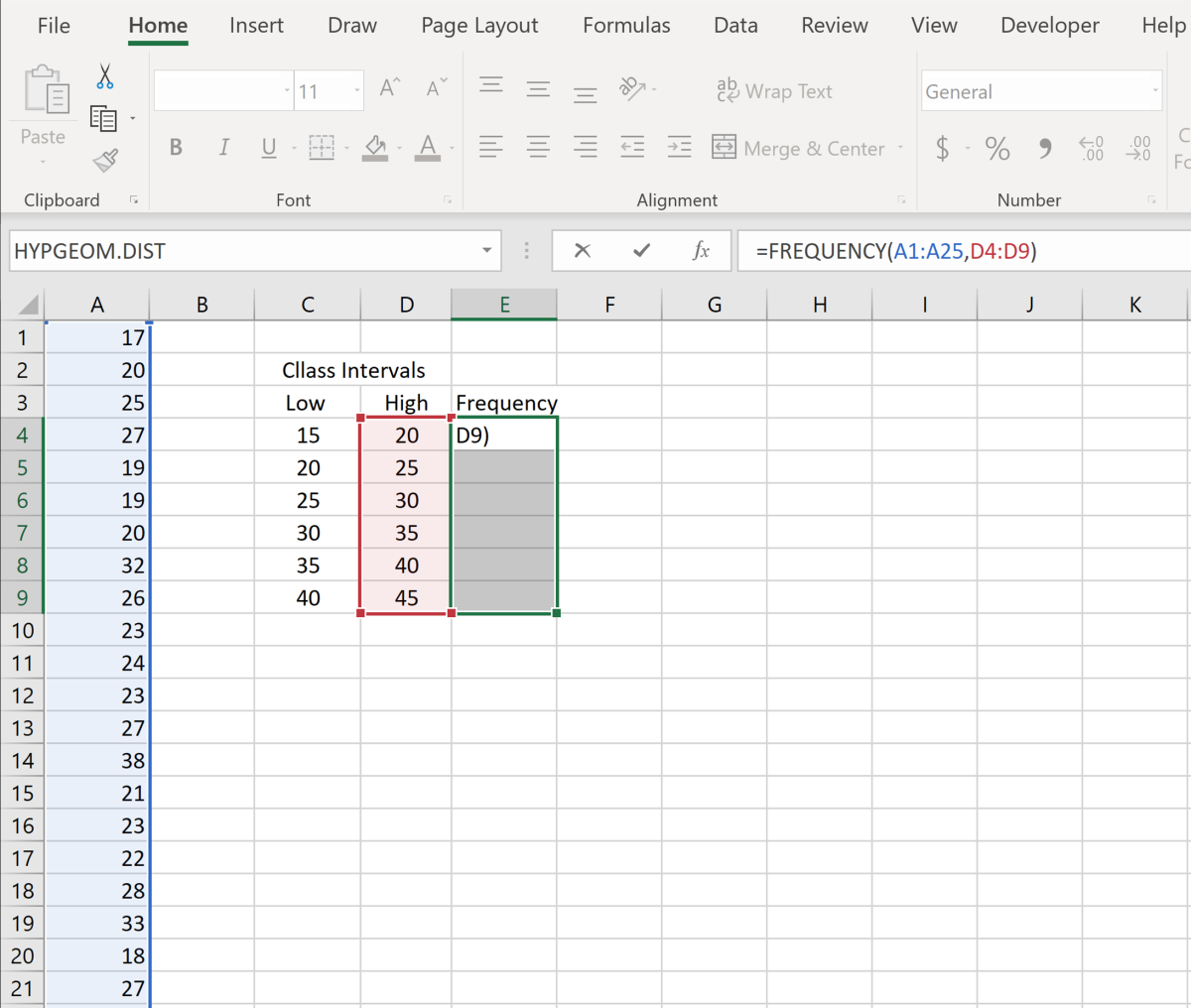 How To Construct A Frequency Distribution Table On Excel Lawpcskill