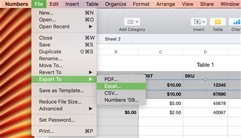 How To Convert A Numbers File To Excel On Mac Iphone And Ipad