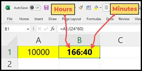 Convert Hours Minutes to Hours Excel