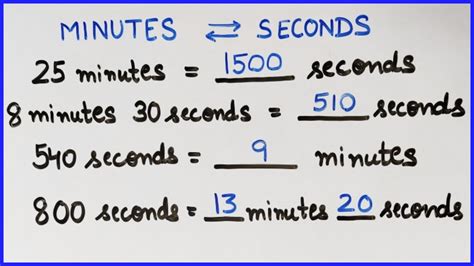 How To Convert Minutes To Seconds And Seconds To Minutes Youtube