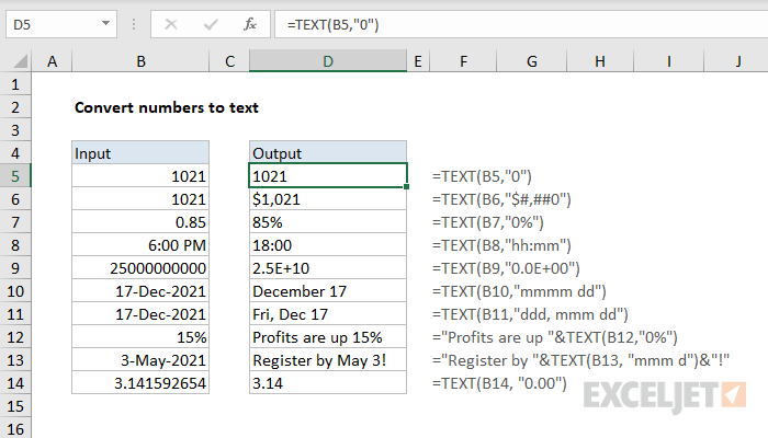 How To Convert Numbers To Text In Excel