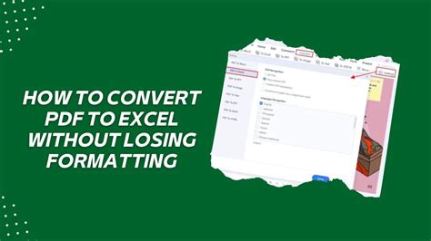 How To Convert Pdf To Excel Without Losing Formatting A Step By Step