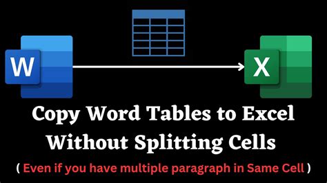 How To Copy Word Table To Excel Without Splitting Cells Blindple