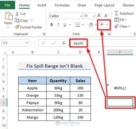 How To Correct A Spill Spill Error In Excel 7 Easy Fixes Exceldemy