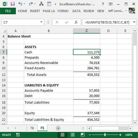 How To Create A Balance Sheet In Excel Excel Templates