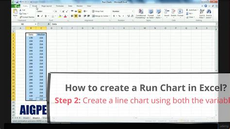 How To Create A Run Chart In Excel Youtube