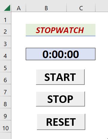 How To Create A Stopwatch In Excel With Easy Steps Exceldemy