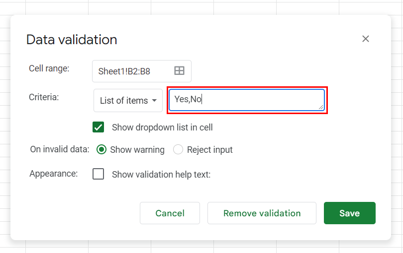 How To Create A Yes No Drop Down In Excel Google Sheets Automate