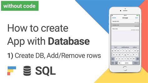 How To Create App With Database Tutorial Youtube