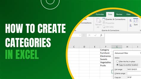 Create Categories In Excel