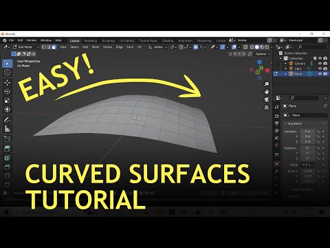 How To Create Curved Surfaces In Blender 3 2 Youtube