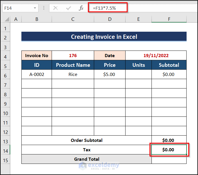 How To Create Invoice In Excel With Database Whereintop