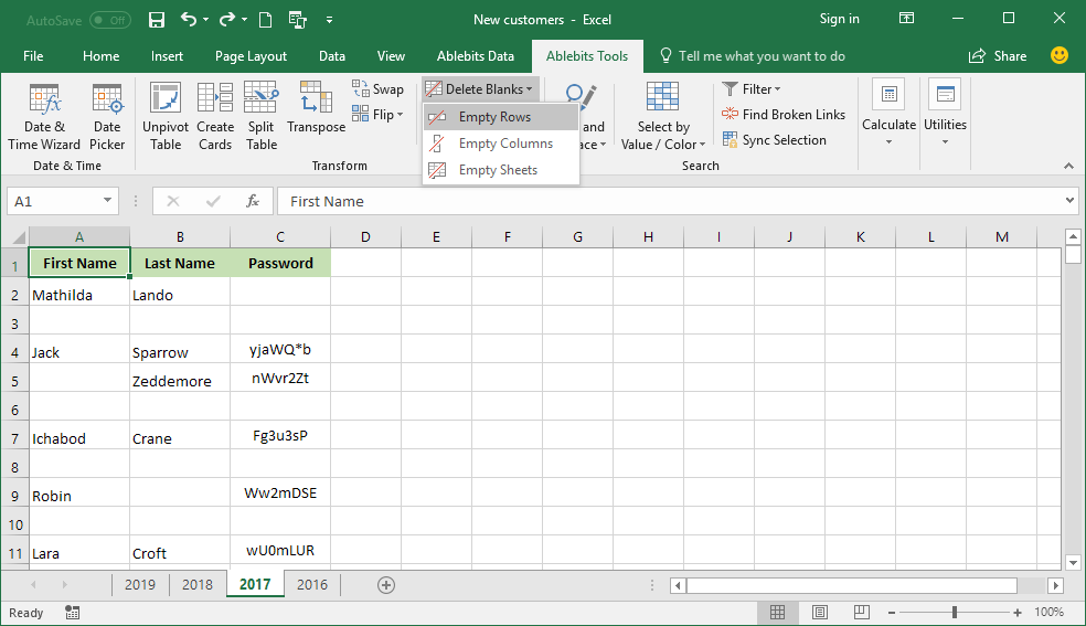 How To Delete Blank Cells In Excel Remove Blank Rows Amp Column