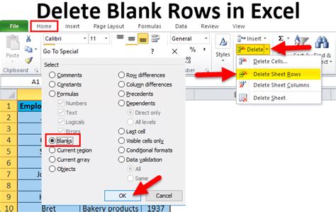 How To Delete Blank Rows In Excel