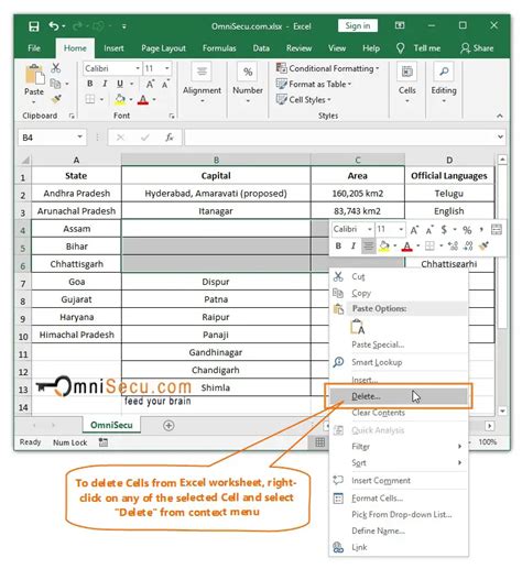 How To Delete Cells From Excel Worksheet