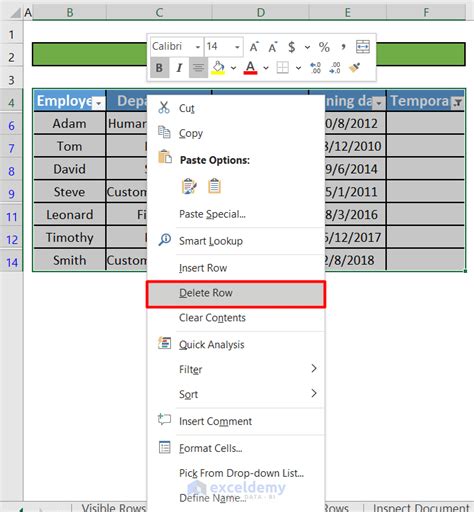 How To Delete Filtered Rows In Excel Exceldemy