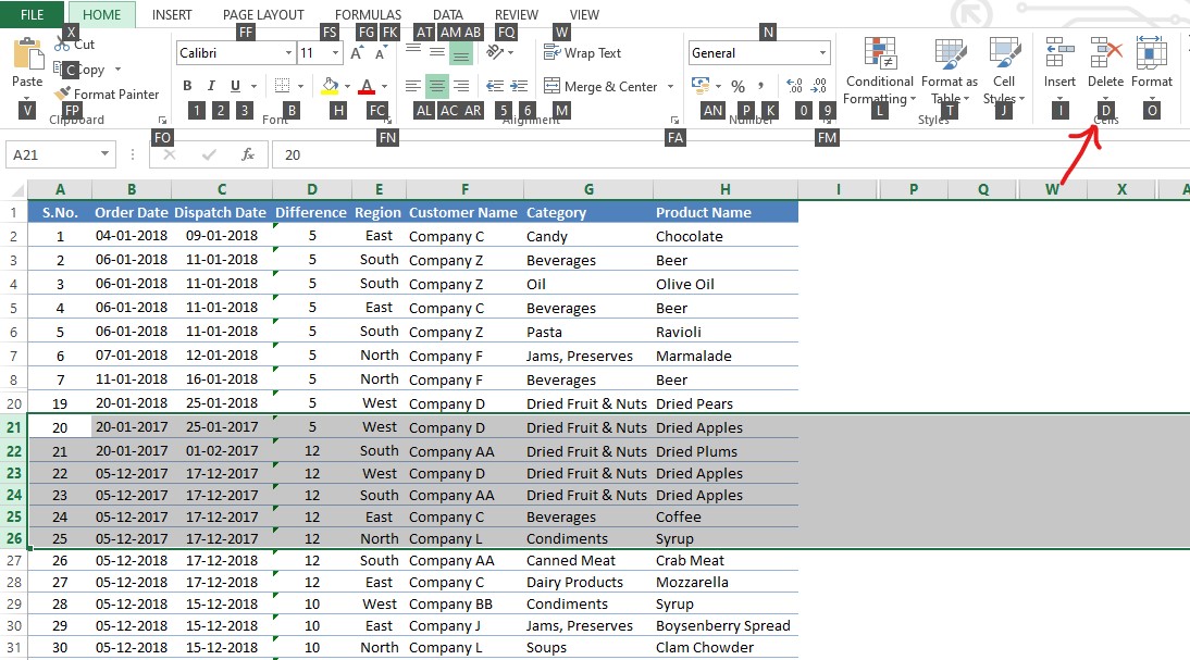 5 Ways Delete Hide Rows - Excel Tutorials & Templates