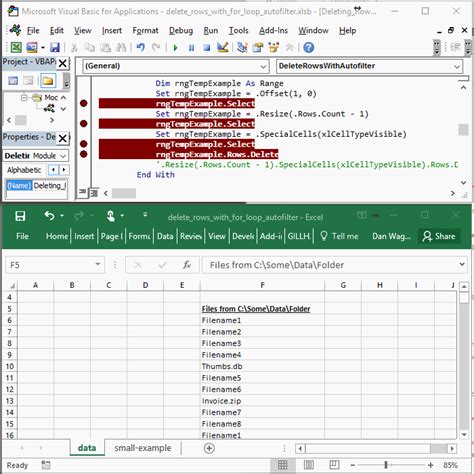 How To Delete Rows With Range Autofilter Dan Wagner Co